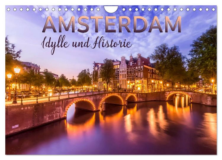 Produktbild: AMSTERDAM Idylle und Historie (Wandkalender 2026 DIN A4 quer), CALVENDO Monatskalender