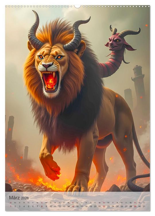 Produktbild: Griechische Mythologie - G&ouml;tter, Helden und Monster (hochwertiger Premium Wandkalender 2026 DIN A2 hoch), Kunstdruck in Hochglanz