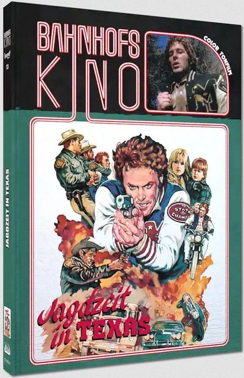Produktbild: Jagdzeit in Texas - Mediabook - Limitiert auf 333 St&uuml;ck - Cover A - Cinestrange Extreme Bahnhofskino Nr. 13 (Blu-ray + DVD)