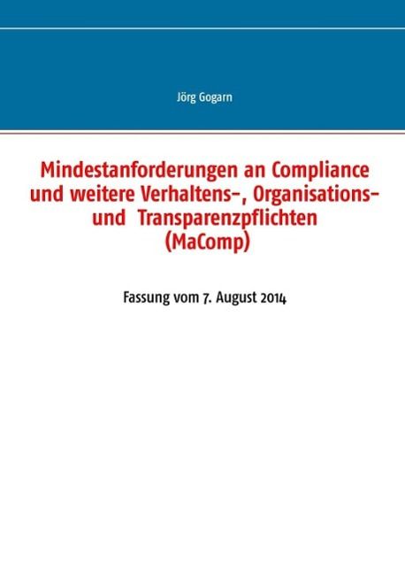 Produktbild: Mindestanforderungen an Compliance und weitere Verhaltens-, Organisations- und Transparenzpflichten (MaComp)