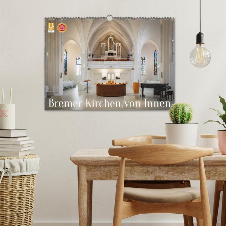 Produktbild: Bremer Kirchen von Innen (Wandkalender 2026 DIN A3 quer), CALVENDO Monatskalender