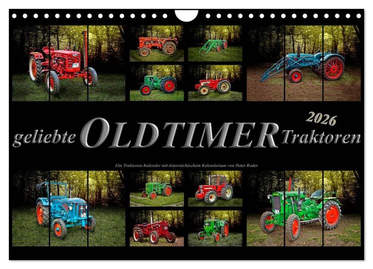 Produktbild: Geliebte Oldtimer Traktoren (Wandkalender 2026 DIN A4 quer), CALVENDO Monatskalender