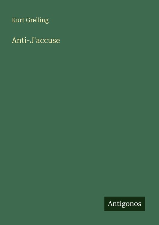 Produktbild: Anti-J'accuse