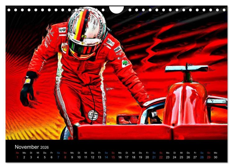 Produktbild: Rote Renner aus Italien (Wandkalender 2026 DIN A4 quer), CALVENDO Monatskalender
