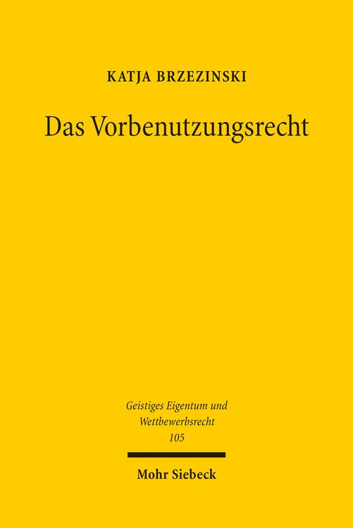 Produktbild: Das Vorbenutzungsrecht