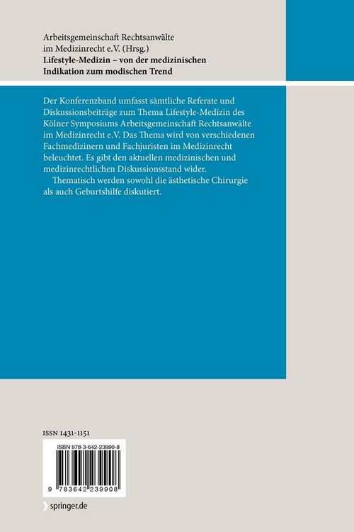 Produktbild: Lifestyle-Medizin - von der medizinischen Indikation zum modischen Trend