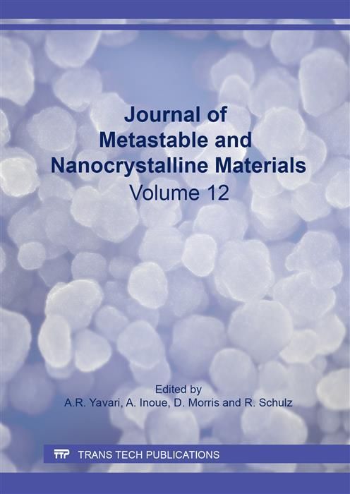 Produktbild: Journal of Metastable and Nanocrystalline Materials: e-volume 2002