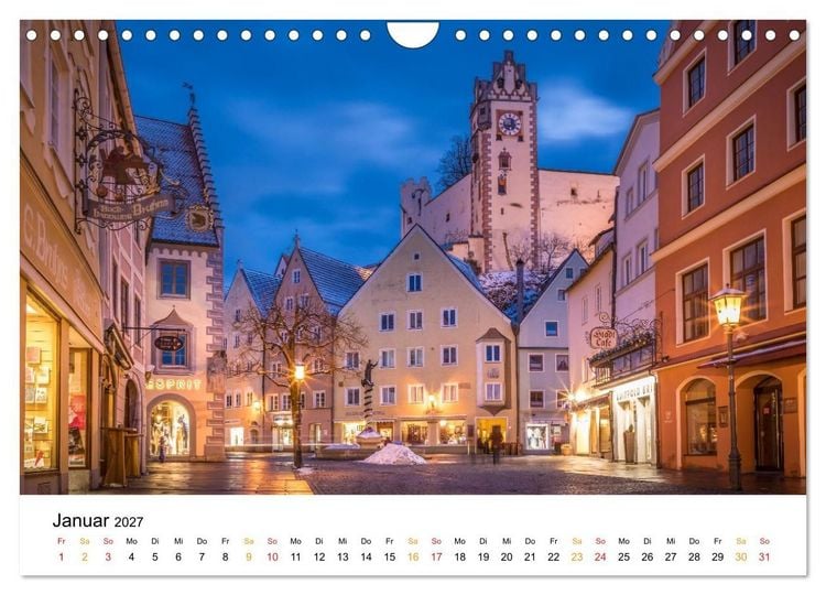 Produktbild: Unterwegs auf der Romantischen Strasse (Wandkalender 2027 DIN A4 quer), CALVENDO Monatskalender