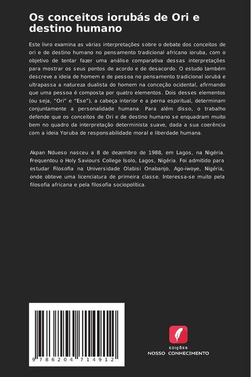 Produktbild: Os conceitos iorub&aacute;s de Ori e destino humano