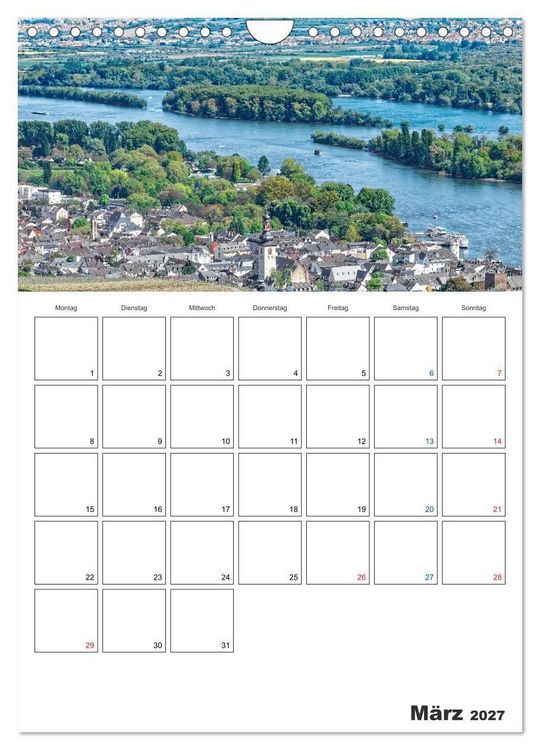 Produktbild: Rheingau Terminplaner (Wandkalender 2027 DIN A4 hoch), CALVENDO Monatskalender