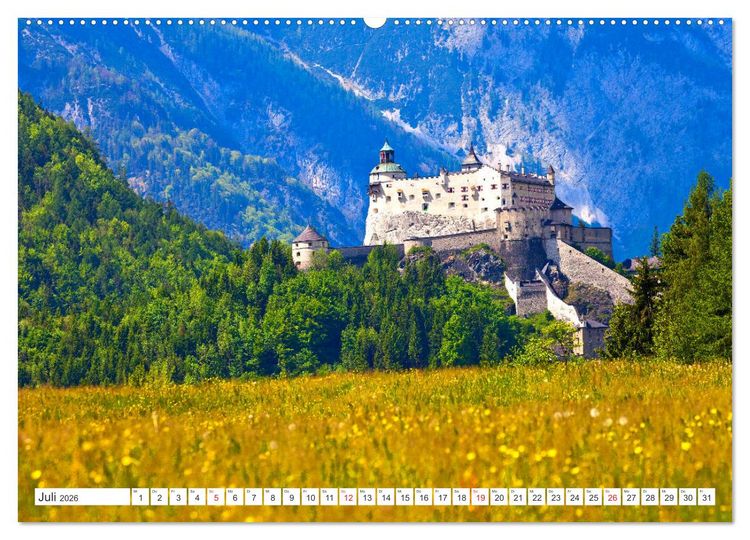 Produktbild: Die Festung Hohenwerfen (hochwertiger Premium Wandkalender 2026 DIN A2 quer), Kunstdruck in Hochglanz