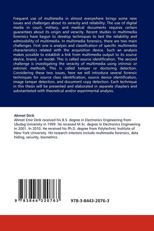 Produktbild: New Techniques in Multimedia Forensics