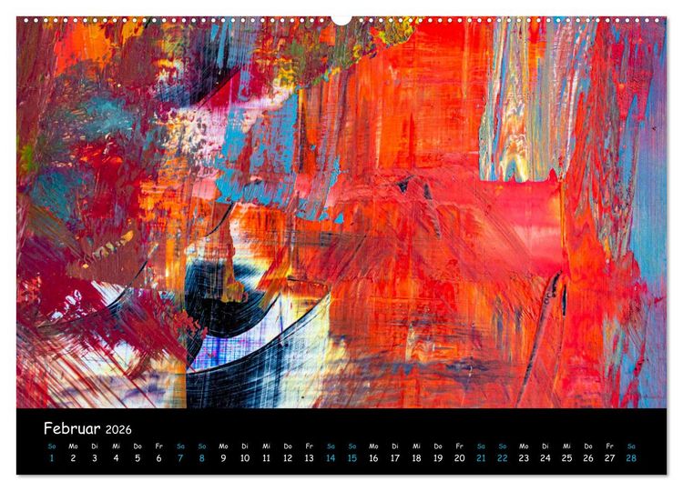 Produktbild: Abstraktes - Harmonie des Zufalls in Formen und Farben (hochwertiger Premium Wandkalender 2026 DIN A2 quer), Kunstdruck in Hochglanz