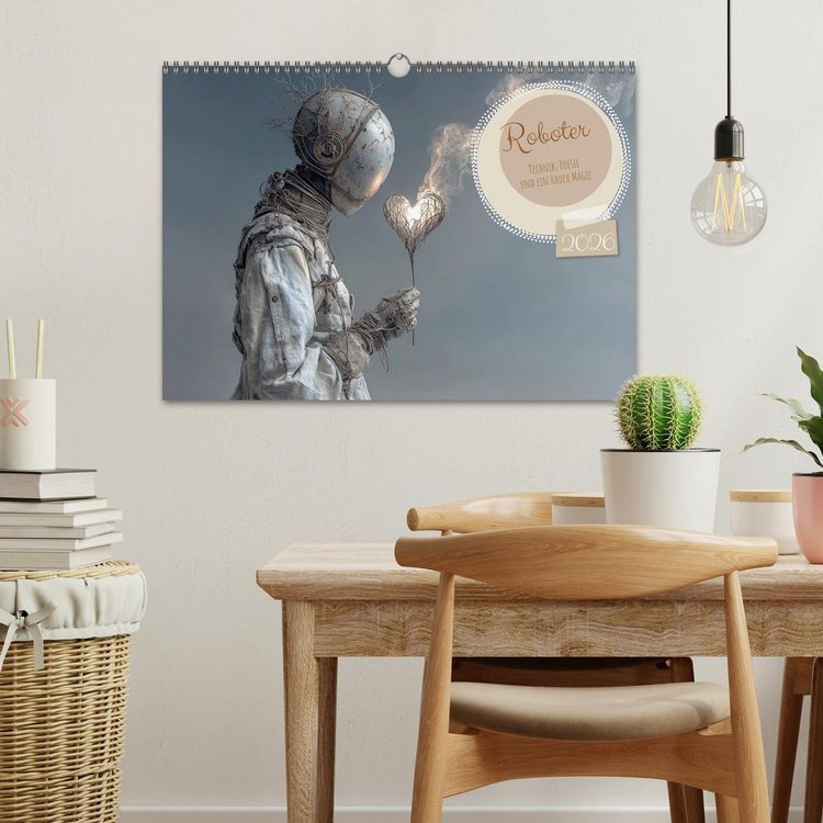 Produktbild: Roboter &ndash; Technik, Poesie und ein Hauch Magie (Wandkalender 2026 DIN A3 quer), CALVENDO Monatskalender