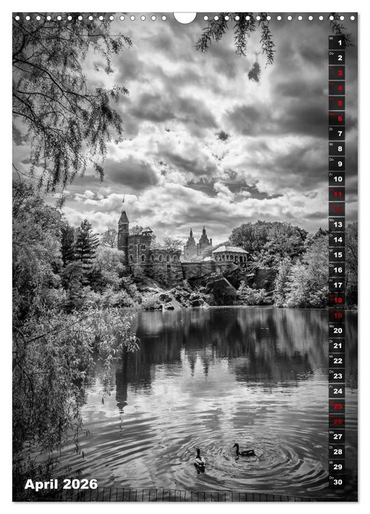 Produktbild: NEW YORK CITY Monochrome Stadtansichten (Wandkalender 2026 DIN A3 hoch), CALVENDO Monatskalender