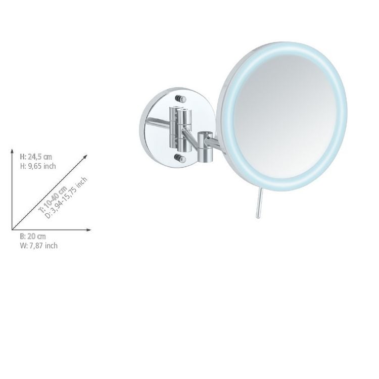 Produktbild: Power-Loc&reg; LED Wandspiegel Aura, Befestigen ohne bohren