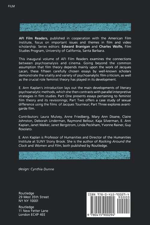 Produktbild: Psychoanalysis and Cinema