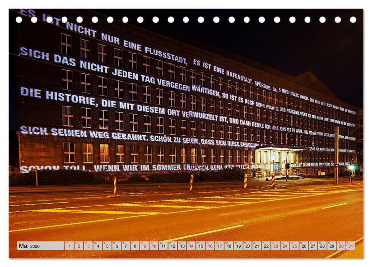 Produktbild: Es wird Nacht in Duisburg (Tischkalender 2026 DIN A5 quer), CALVENDO Monatskalender