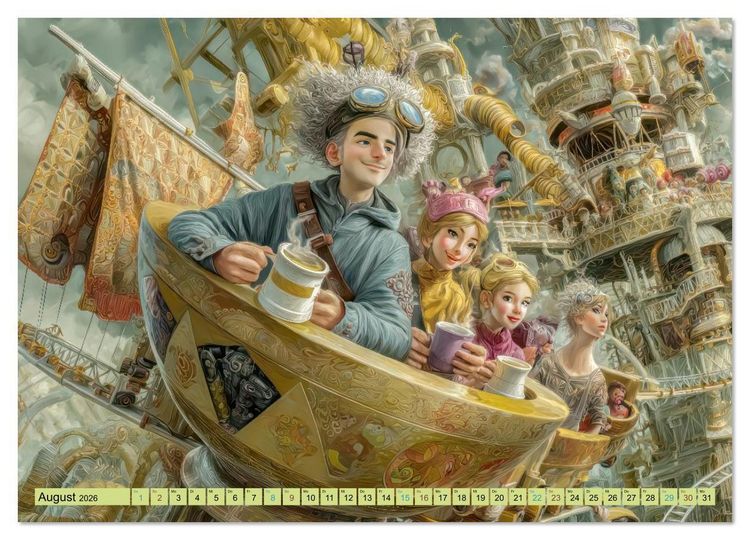 Produktbild: Surreale Fantasien - Detailreiche Portraits (Wandkalender 2026 DIN A2 quer), CALVENDO Monatskalender