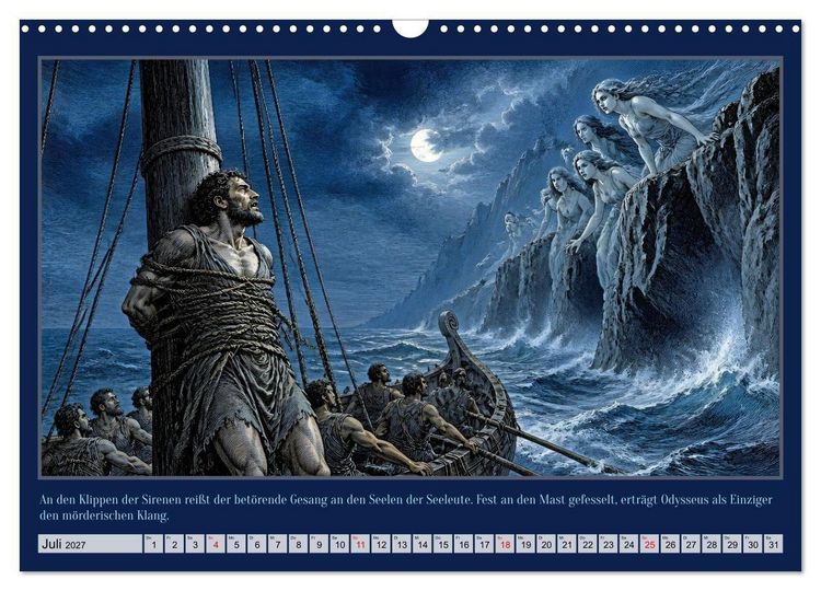 Produktbild: Gegen Sturm und G&ouml;tter: Die Heimkehr des Odysseus (Wandkalender 2027 DIN A3 quer), CALVENDO Monatskalender