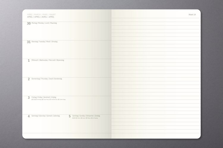 Produktbild: SIGEL C2714 Wochennotiz-Kalender Conceptum 2027, ca. A5, schwarz