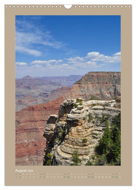 Produktbild: Erlebe mit mir den Grand Canyon (Wandkalender 2026 DIN A3 hoch), CALVENDO Monatskalender