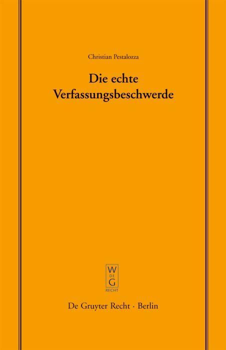 Produktbild: Die echte Verfassungsbeschwerde