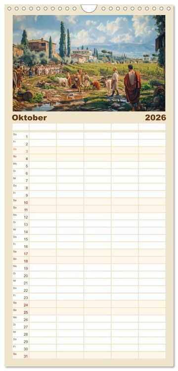 Produktbild: Familienplaner 2026 - Im Schatten des Kolosseums mit 5 Spalten (Wandkalender, 21 x 45 cm) CALVENDO