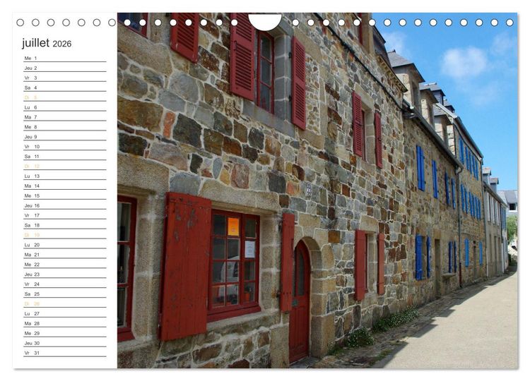 Produktbild: Bretagne Finist&egrave;re balade estivale &agrave; Camaret-sur-Mer (Calendrier mural 2026 DIN A4 vertical), CALVENDO calendrier mensuel