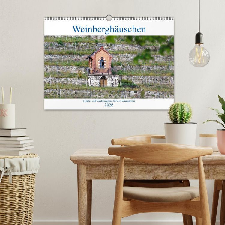 Produktbild: Weinbergh&auml;uschen - Schutz- und Werkzeughaus f&uuml;r den Weing&auml;rtner (Wandkalender 2026 DIN A3 quer), CALVENDO Monatskalender