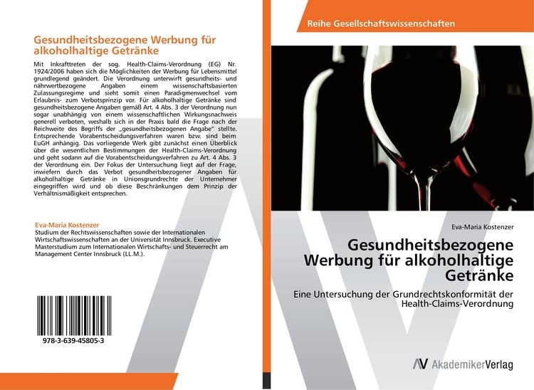 Produktbild: Gesundheitsbezogene Werbung f&uuml;r alkoholhaltige Getr&auml;nke