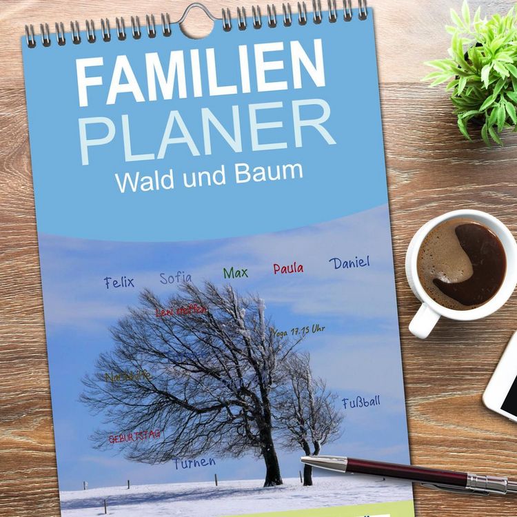 Produktbild: Familienplaner 2026 - Wald und Baum 2026 mit 5 Spalten (Wandkalender, 21 x 45 cm) CALVENDO