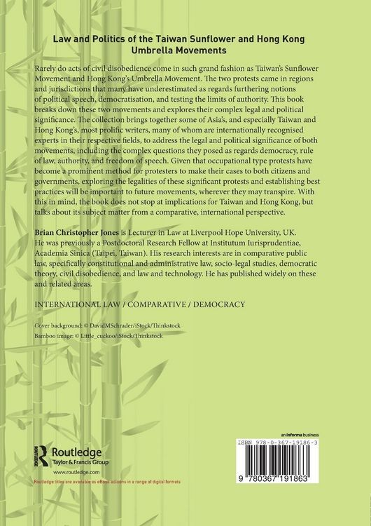 Produktbild: Law and Politics of the Taiwan Sunflower and Hong Kong Umbrella Movements