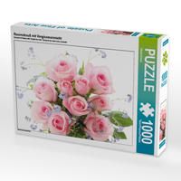 Produktbild: CALVENDO Puzzle Rosenstrau&szlig; mit Vergissmeinnicht | 1000 Teile Lege-Gr&ouml;&szlig;e 64x48cm Foto-Puzzle f&uuml;r gl&uuml;ckliche Stunden