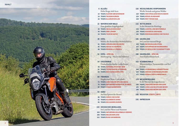 Produktbild: Motorrad Reisef&uuml;hrer Biker Weekends Deutschland