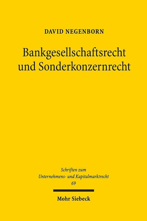Produktbild: Bankgesellschaftsrecht und Sonderkonzernrecht