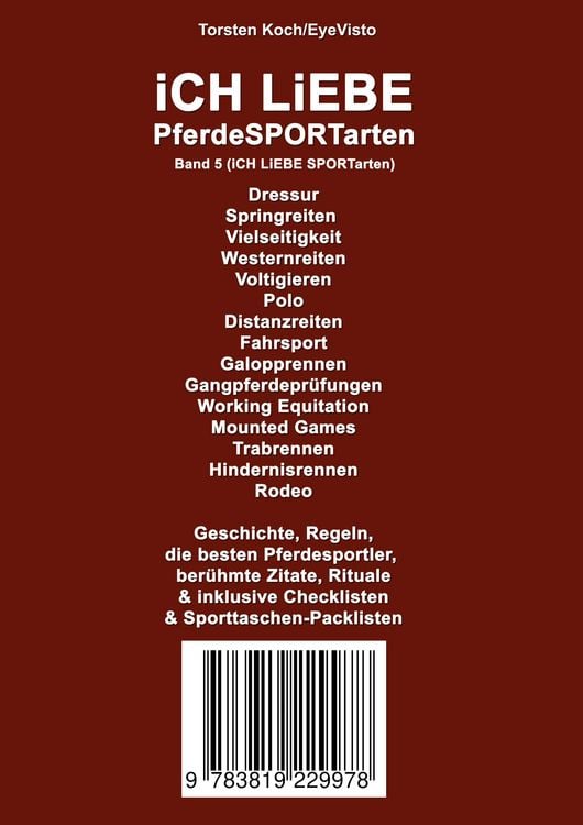 Produktbild: iCH LiEBE PferdeSPORTarten