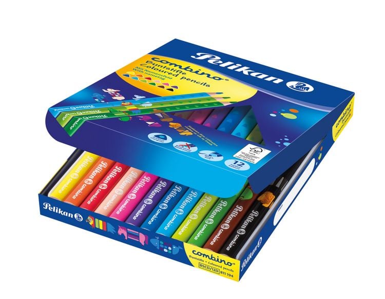 Produktbild: Buntstifte 12er dreieckig dick Combino