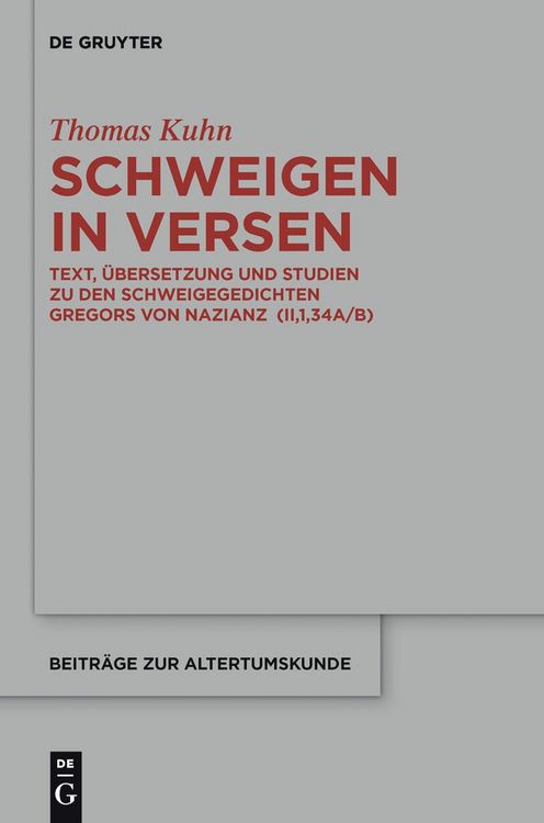 Produktbild: Schweigen in Versen