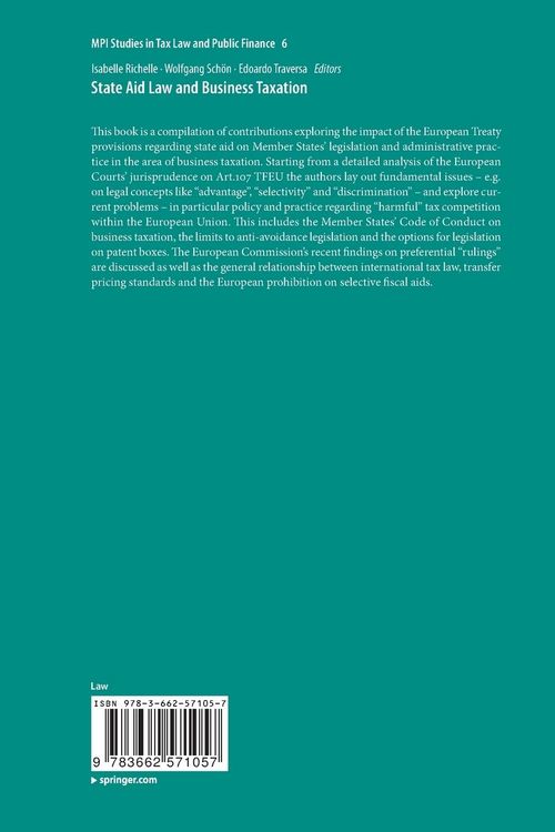 Produktbild: State Aid Law and Business Taxation