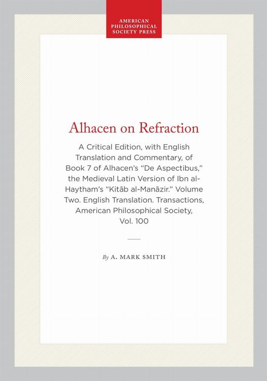 Produktbild: Alhacen on Refraction
