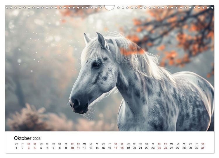 Produktbild: Wilde M&auml;hnen: Ein Jahr mit Pferden (Wandkalender 2026 DIN A3 quer), CALVENDO Monatskalender