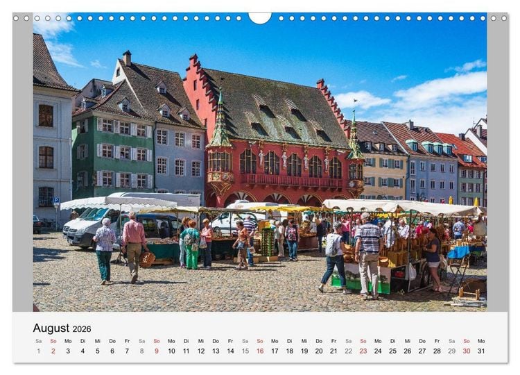 Produktbild: Freiburg im Breisgau. Malerische Stadt am Rande des Schwarzwaldes (Wandkalender 2026 DIN A3 quer), CALVENDO Monatskalender