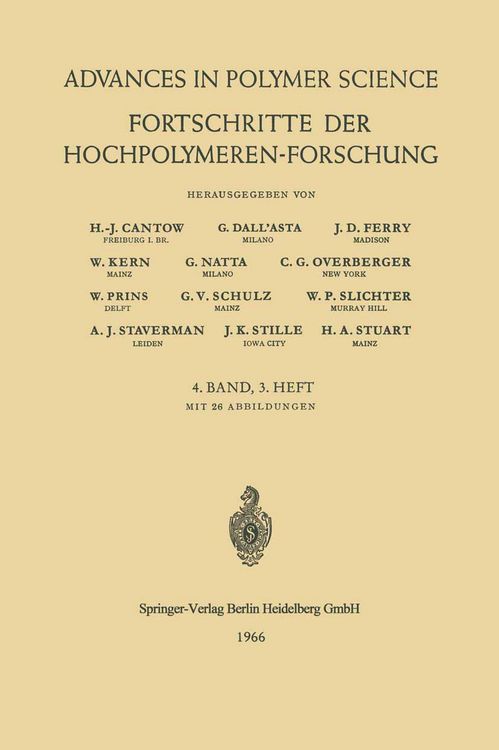 Produktbild: Fortschritte der Hochpolymeren-Forschung