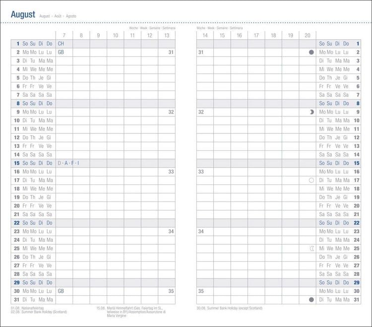 Produktbild: Leporello, schwarz Kalender 2027