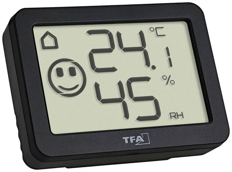 Produktbild: TFA Dostmann Thermo-/Hygrometer Schwarz 30.5055.01