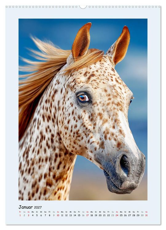 Produktbild: Der Appaloosa. Ein zuverl&auml;ssiges Westernpferd in bunter Optik (Wandkalender 2027 DIN A2 hoch), CALVENDO Monatskalender