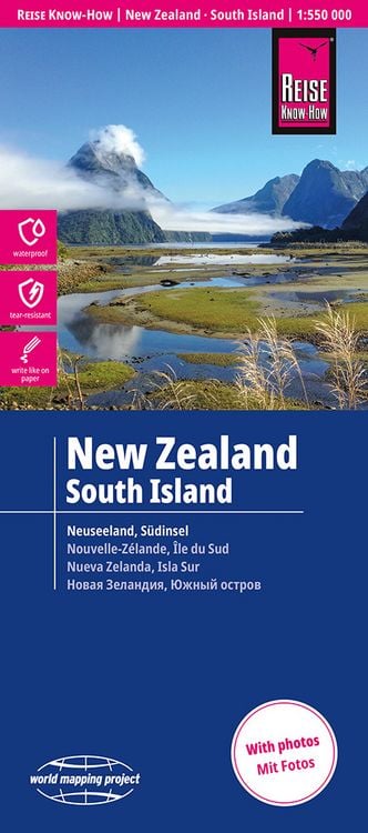 Produktbild: Reise Know-How Landkarte Neuseeland, S&uuml;dinsel | New Zealand South Island (1:550.000)