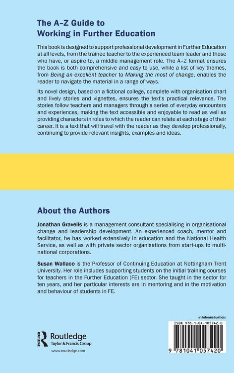 Produktbild: The A-Z Guide to Working in Further Education