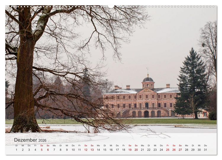 Produktbild: Schloss Favorite &ndash; Ein Park im Wandel der Jahreszeiten (hochwertiger Premium Wandkalender 2026 DIN A2 quer), Kunstdruck in Hochglanz